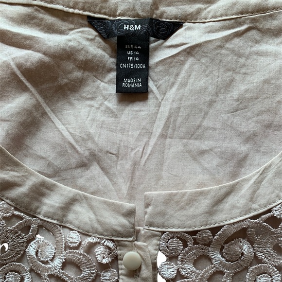 H&M Lace Detailed Blouse, Size 14 - Picture 6 of 6